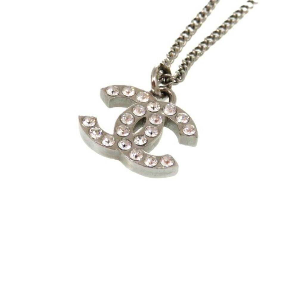 CHANEL Authentic Silver Logo Necklace - Picture 6 of 9